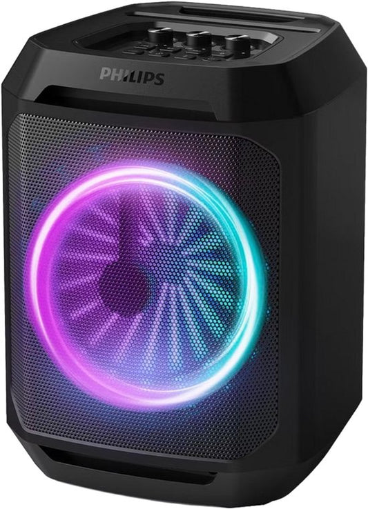 Philips Bluetooth Party Speaker TAX2208 - Karaoké - Lumières de fête - DBB Bass Boost - Jusqu'à 7 heures d'autonomie - Noir