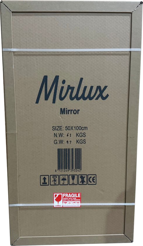 Mirlux Miroir de salle de bain avec éclairage LED et chauffage - Miroir mural ovale - Cadre noir - 100x50CM