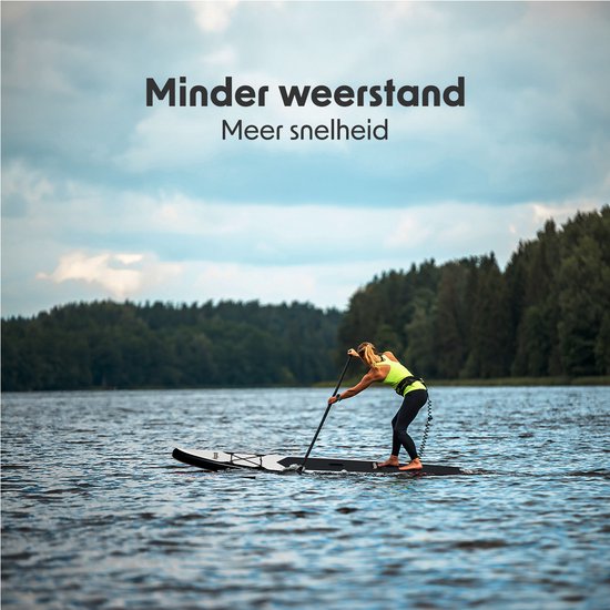 LifeGoods SUP Board Touring - Capacité de charge 165 KG - 365 x 76 cm - Gonflable - Pack Sup complet - Blanc/Noir