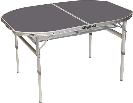 Bo-Camp - Table - Ovale - Modèle valise - 120x80 cm