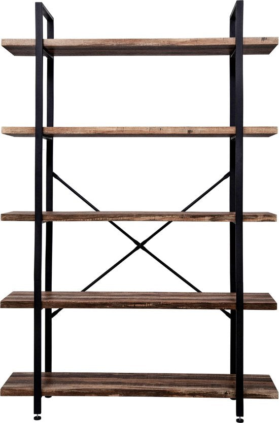 VDD Armoire murale - industrielle - métal/bois - noir 29,5x105x177,5