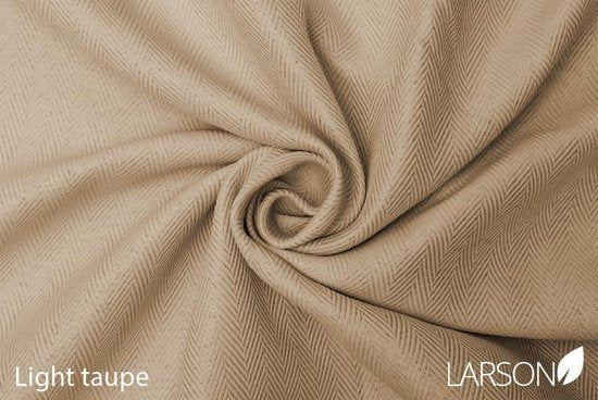 Larson - Rideau occultant hôtel de luxe - avec anneaux - 3m x 2,5m - Taupe clair
