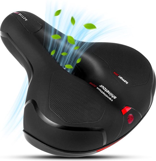 Selle vélo unisexe - Ergonomique - Avec suspension - Selle vélo - Selle gel - Vélo de course - Vélo de montagne - Femme - Selle - Accessoires - Selle jupe femme - Porte-vélos - Rail de selle - Noir - Proskill