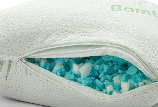 Oreiller mémoire de forme - H&C - Oreiller en mousse - Antibactérien - Antiacariens