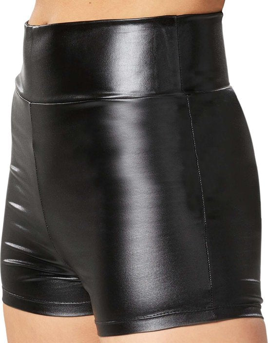 Dressforfun Pantalon métallisé noir XL - costume de déguisement halloween costume de fête carnaval costume de fête - 303580