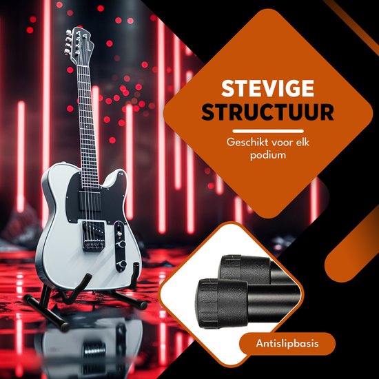 Finesse Guitar Stand - Universal - Acoustic & Electric - Black