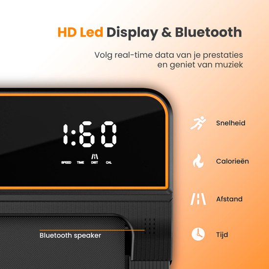 Moovv SmartStep - Tapis de course pour la maison 1-6km/h - Tapis de marche - Bande de marche électrique pour le bureau - Fitness