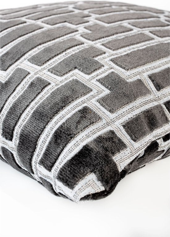 Coussin Zuiver Scape 45x45cm – Noir et blanc