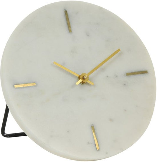 Light & Living - Horloge MORENO - 20x17x18cm - Blanc