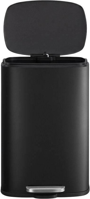 SONGMICS LTB050B02V1 - Poubelle de cuisine 50L - Couvercle à fermeture souple - Poubelle intérieure amovible