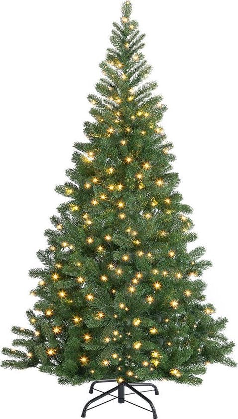 Sapin de Noël artificiel Casaria - 140cm Lumières de Noël 100 LEDS - Vert