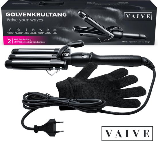 Boucleur professionnel - VAIVE - Boucles naturelles - Ondulations - Fer à boucler à vagues