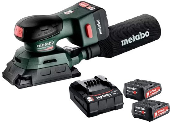 Metabo PowerMaxx 12V ponceuse sans fil | 2x 2.0 Ah | chargeur | mallette