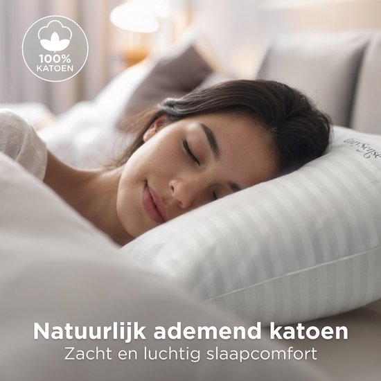 CozySense® Pillow - Lot de 2 - 50x70 CM - Oreiller de sommeil avec mousse à mémoire de forme - rembourrage ajustable et housse amovible 100% coton - Oreiller - Pour les dormeurs sur le côté, le ventre et le dos