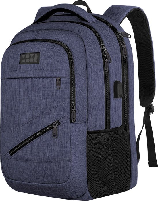 TRVLMORE Sac à dos - 36L - 17 inch - Sac à dos pour ordinateur portable - Sac d'école - Homme et Femme - Sacoche pour ordinateur portable - Splashproof Blue