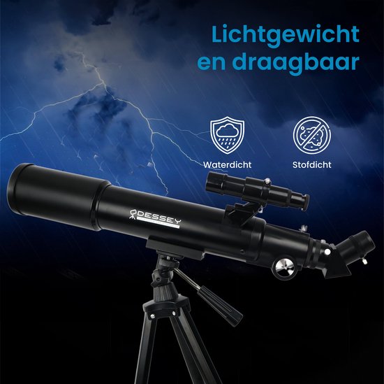 ODESSEY Télescope réfracteur - 250 X Zoom - Stargazer - Télescope pour enfants et adultes - Stargazer pour enfants - Stargazer Telescope