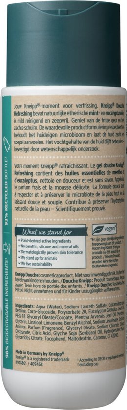 Kneipp Douche rafraîchissante Menthe Eucalyptus 200 ml