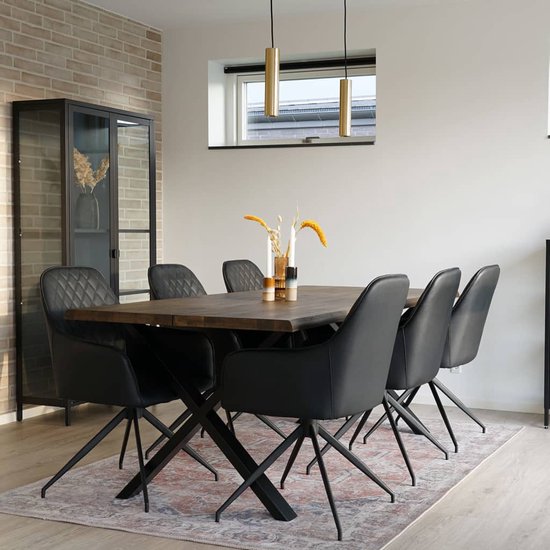 House Nordic Harbo Dining Chair Vegan Leather Black - Set of 2