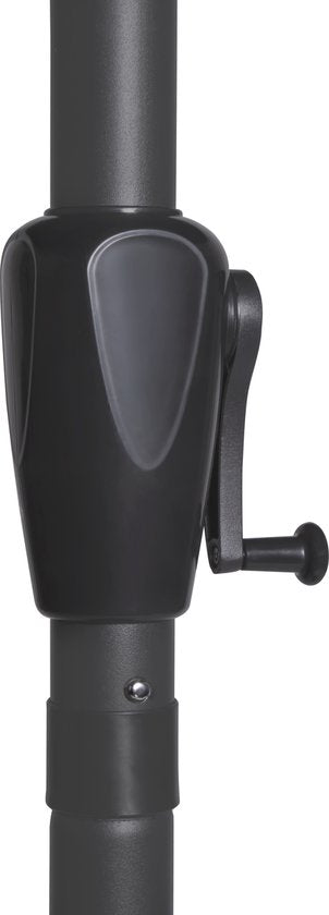 VONROC Premium Parasol Magione - Parasol de balcon durable - Semi-circulaire 270x135cm - Toile résistante aux UV - Gris - Housse de protection incluse