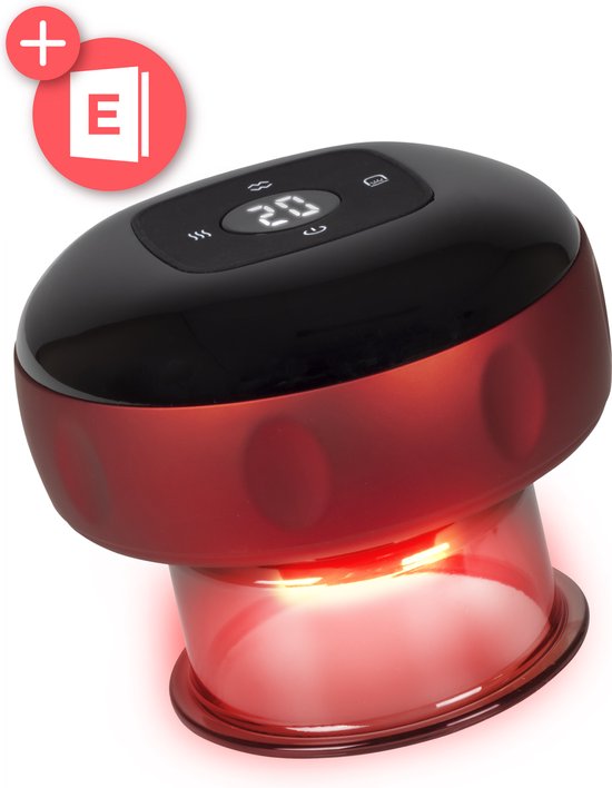 Nuvance - Appareil électrique de massage de la cellulite - 12 niveaux et températures - eBook inclus - Corps entier - Cupping Cups Set Massage - Cellulite Cups - Hijama Cups - Anti Cellulite
