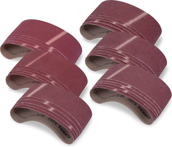 VONROC Papier abrasif - 75x457mm - 30 pièces - granulométrie P40, P60, P100, P120, P180 - Convient à VONROC BS501AC