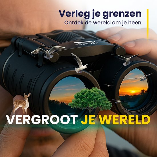 ODESSEY Jumelles compactes - avec étui, kit d'entretien et support de téléphone - 8x22 - FMC - BAK-7 - pour adultes et enfants
