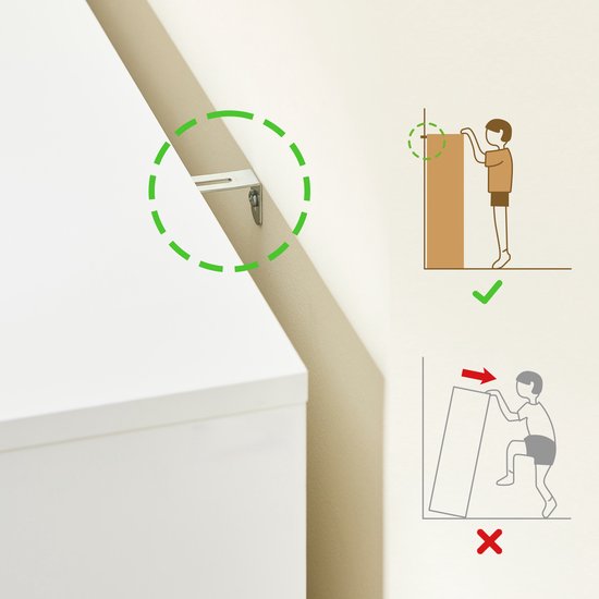 SoBuy FSR189-WN Meuble à chaussures - Bois composite blanc avec 3 abattants et porte
