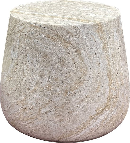 House Nordic - Table d'appoint Bonn - Design scandinave - Rond - Naturel - Ø47,5 cm - Compact - Durable - Fiberclay