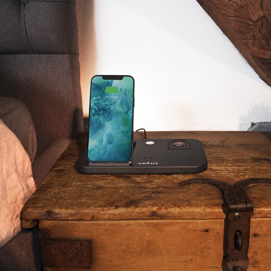 Veho DS-7 station de recharge sans fil avec veilleuse LED