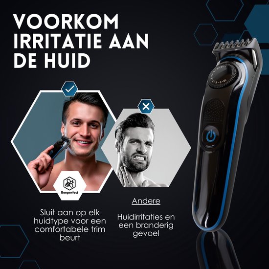 Tondeuse à barbe 5 en 1 pour hommes - 5 accessoires interchangeables - Tondeuse pour le corps et la barbe - Tondeuse pour le corps - Tondeuse pour le nez et les oreilles