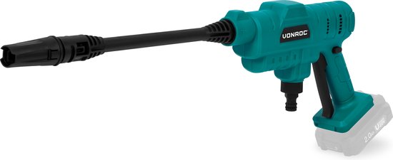 Nettoyeur haute pression - VONROC - Accu nettoyeur haute pression - 20V - 24bar - 198 l/h - Avec tuyau d'aspiration de 5m - Sans batterie ni chargeur