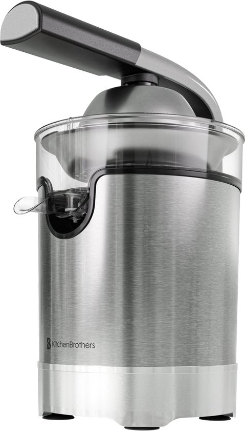 KitchenBrothers Presse-agrumes - Compact - Avec bec et levier de pression - 0.35L - acier inoxydable
