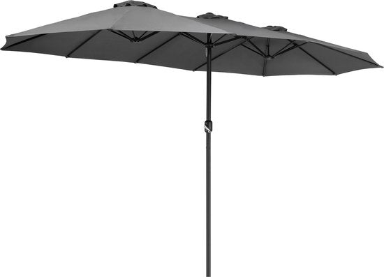 Kingsleeve Parasol double XXL - 460x270cm Protection UV - Anthracite