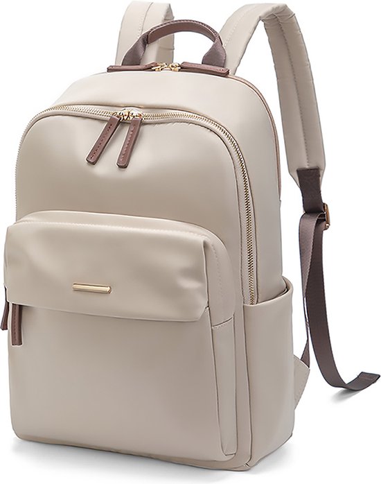 Aramae® - Sac à dos femme - Sacoche pour ordinateur portable 15,6 pouces - Sac à dos femme - Sac à dos fille - Sac à dos beige - Sac d'école