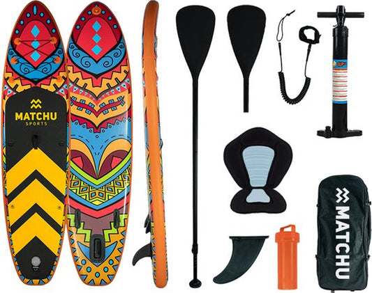 Matchu Sports - SUP board Deluxe - Stand up paddle board - 320x81x15 - Gonflable - Premium quality