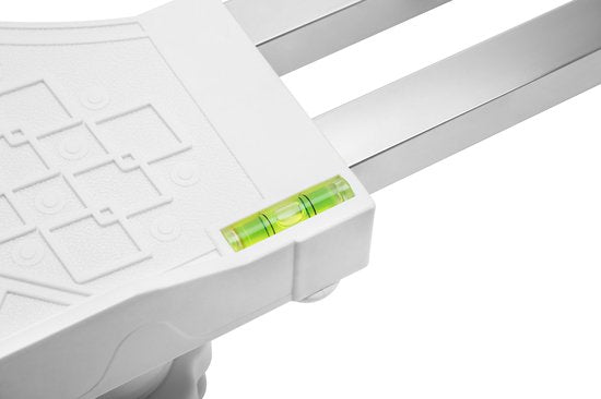 Elévateur pour lave-linge avec niveau à bulle - 8 pieds réglables capacité de charge de 350 kg - longueur et largeur réglables de 53,5 à 68 cm - convient également pour sèche-linge lave-vaisselle réfrigérateur-congélateur