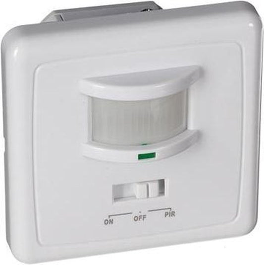 Perel Détecteur de mouvement, PIR, portée de 9 m, angle de détection de 160°, IP20, utilisation intérieure, encastré, blanc