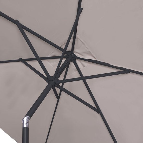 VONROC Premium Parasol Rapallo 200x300cm - Parasol durable - Inclinable - Toile résistante aux UV - beige - Housse de protection incluse