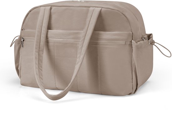 Skycases Weekend Bag - Article personnel - Bagage à main pour Ryanair et Transavia - Imperméable et spacieux - Compartiments intelligents - Idéal pour le voyage et l'usage quotidien - Champagne