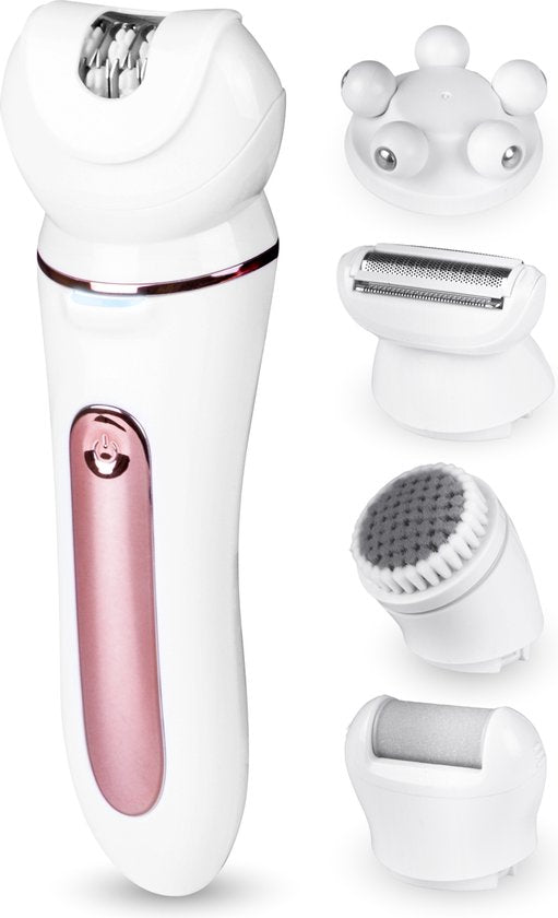 Epilateur 5-en-1 pour le Visage et le Corps femmes Nuvance - 5 accessoires