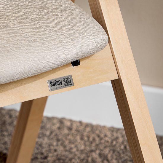 SoBuy Set of 2 Folding Chair, Office Chair with Upholstered Seat Cushion, Dining Chair, Light Grey, 49x80x54cm, FST40-HGx2 - pour la salle à manger, la cuisine, le salon ou le bureau à domicile