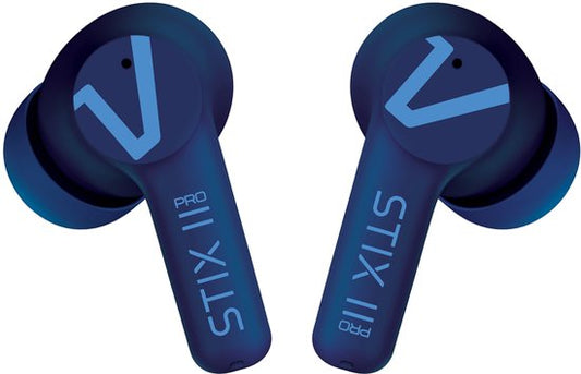 Veho STIX II Pro True Wireless Headphones Casque intra-auriculaire sans fil Appels/Musique/Sports/Everyday Bluetooth Bleu