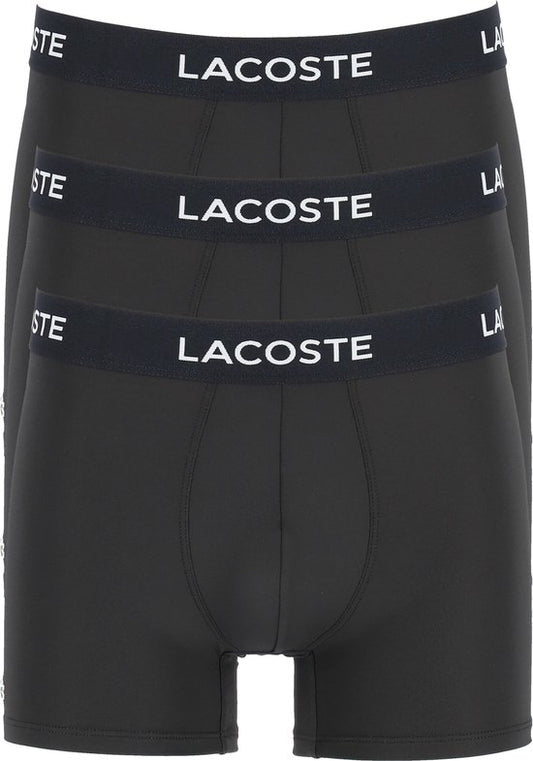 Caleçon Lacoste Hommes Microfibre Noir 3-Pack - Taille M