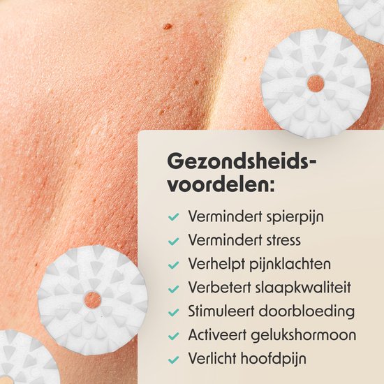 LifeGoods Acupressure Mat Eco - Set complet - Coussin / Sac de transport / 2x Trigger Point Ball - Shakti mat - Nail Mat - 72x43x2cm - Beige/White