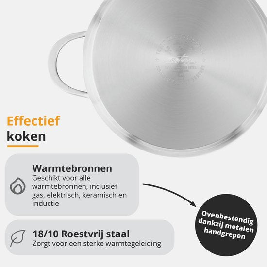 ETA HoneyComb Pan Set pour induction et toutes sources de chaleur - Résistant au four - Jeu de 4 poêles avec couvercle en verre - Acier inoxydable - antiadhésif - Acier inoxydable