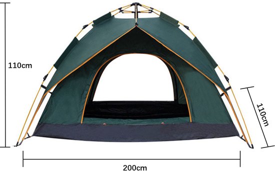 VDD - tente pop-up - tente pop-up 1 personne - tente - tente pop-up imperméable - 200x150x110 - 1 personne - vert