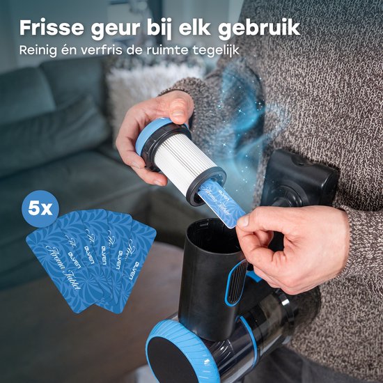 Ølven Aspirateur balai CleanMax - Sans fil - 400W - Dépoussiéreur - Batterie 55Min - Aspirateur sans sac - Fonction Aroma