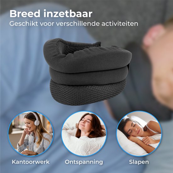 Nuvance - Collier anti-ronflement - Collier anti-ronflement - Oreiller anti-ronflement - Livret inclus - Collier anti-ronflement - Réduit le ronflement - Collier anti-ronflement - Produits anti-ronflement - Meilleur sommeil