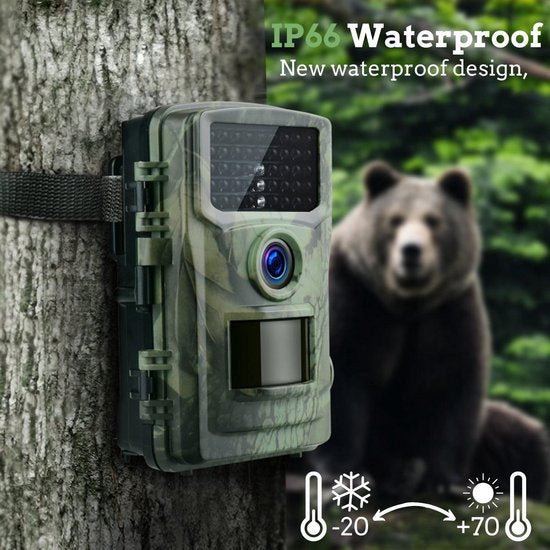 CAMUX Caméra professionnelle pour animaux sauvages 16MP avec vision nocturne - Caméra pour animaux sauvages - Carte SD 32GB incluse