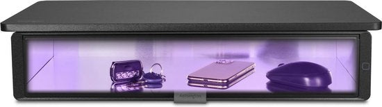 Kensington UVStand™ Support pour moniteur avec compartiment de stérilisation UVC/tiroir de rangement - Noir
